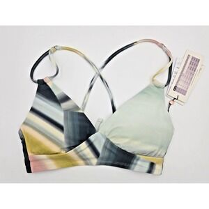 CALIA Womens Double Strap‎ Triangle Bikini Swim Top XS Swimsuit Low Support NEW